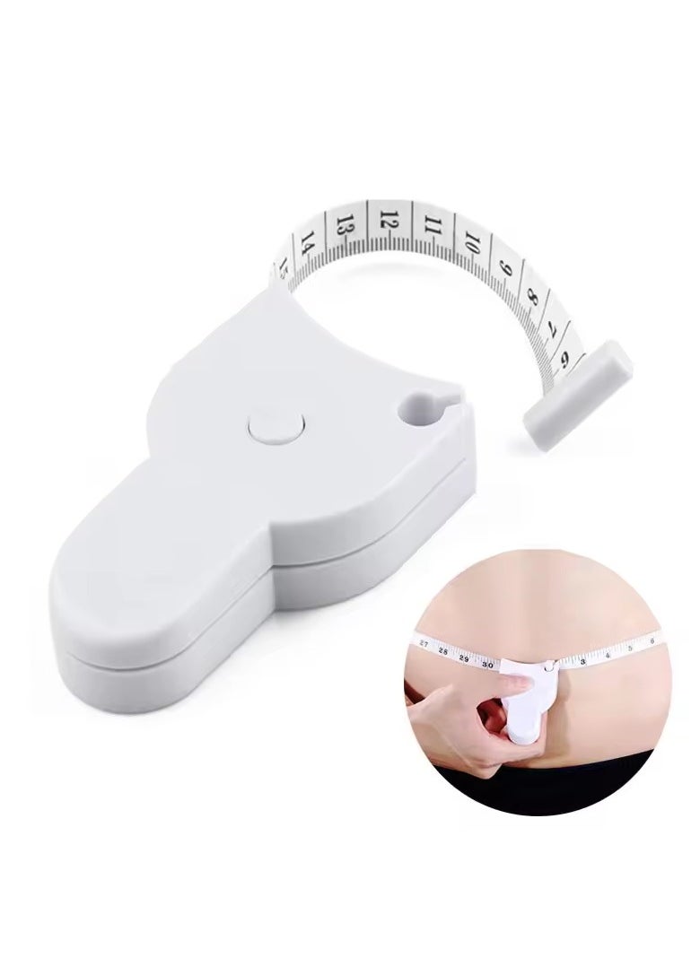 HaHaHai Body Measuring Tape, Accurate Waist Measuring Tape for Weight Loss, Handcrafts Tailor Automatic Telescopic Body Tape White  - Image 3