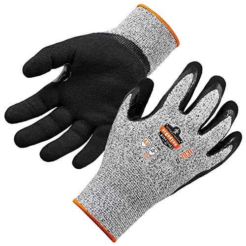 Ergodyne unisex adult Cut Resistant Work Gloves, A3, Surfaces, ANSI A3 Sandy Nitrile Coated Palms for Optimal Grip with Rough Surfaces 13g, Factory, Small (Pack of 1) - Image 1