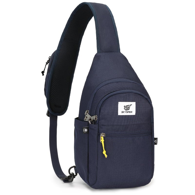 SKYSPER Sling Bag RFID Anti-Theft Crossbody Bag Recycled Travel Cross Body Bag Shoulder Sling Daypack(Blue) - Image 1