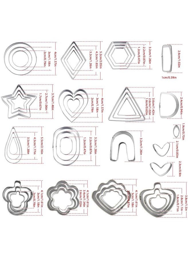 AIFUDA - 100 Pcs Polymer Clay Cutters Set, 49 Shapes Clay Earring Cutters with 51 Earrings Accessories for Polymer Clay Earrings Jewelry Making - Image 1