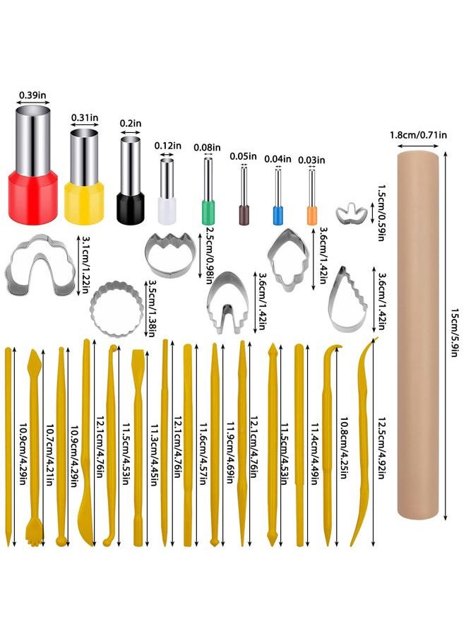AIFUDA - 100 Pcs Polymer Clay Cutters Set, 49 Shapes Clay Earring Cutters with 51 Earrings Accessories for Polymer Clay Earrings Jewelry Making - Image 1