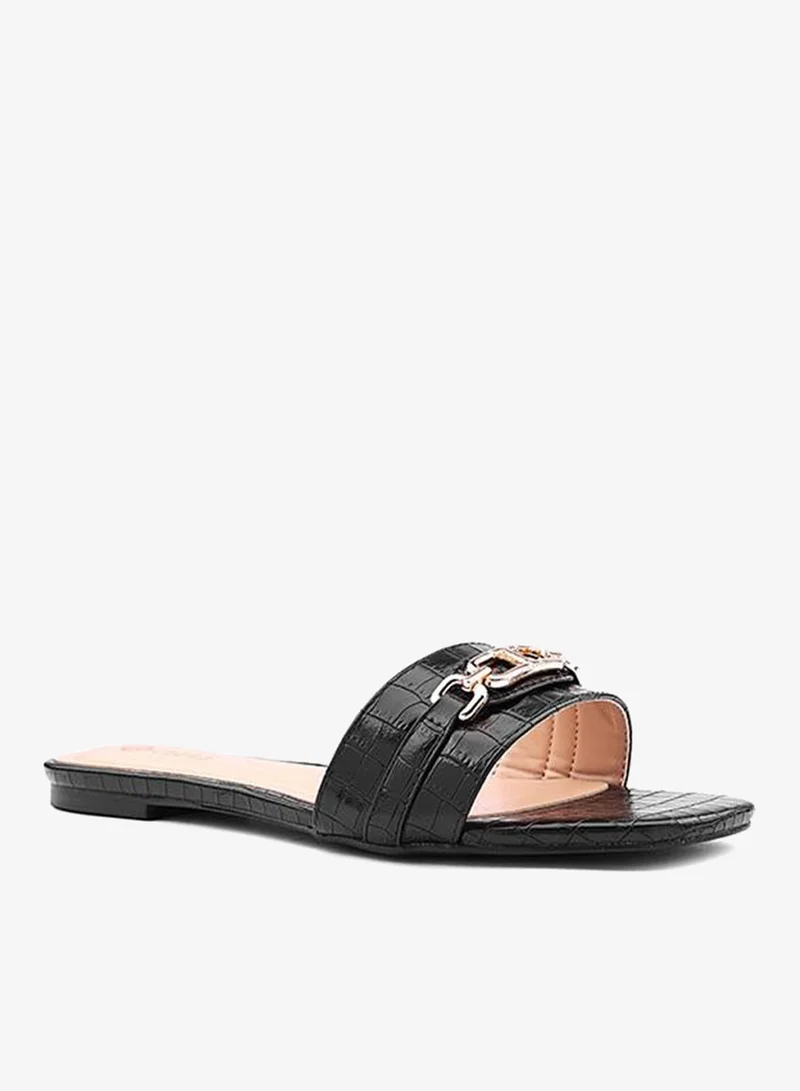 كابلي صنادل نسائية مسطحة منزلقة