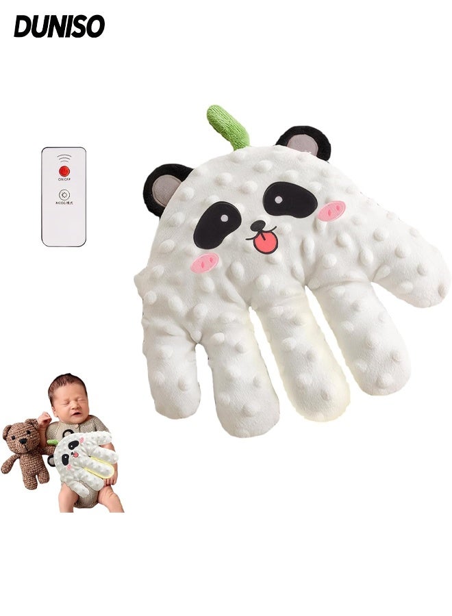 DUNISO Automatic Patting Sleeping Toy for Newborn with Remote Control,Baby Soothing Palm,Startle Prevention Gloves,Cute Cartoon Design - Image 1