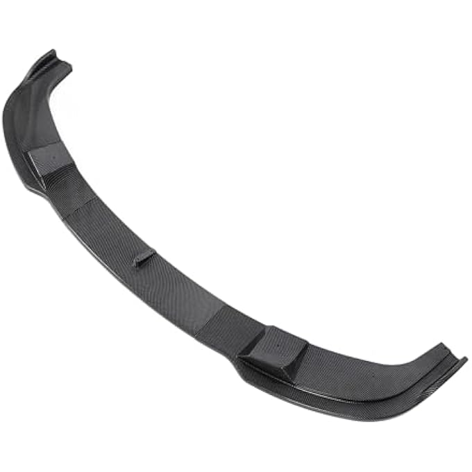 Oreilet Front Bumper Lip Spoiler, 3PCS ABS Car Front Lip Body Kit for 5 Series E60 E61 M Sport 2005 to 2010, Auto Splitter Diffuser Protector Replacement, Exterior Accessories (Carbon Fiber Style) - Image 2
