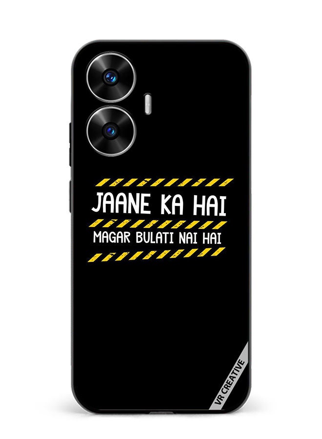 VR CREATIVE Protective Case Cover For Realme C55 Jaane Ka Hai Design Multicolour - Image 1