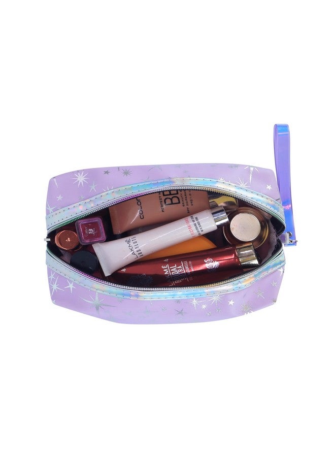 NFI essentials Makeup Pouch Cosmetic Pouch Vanity Case Jewellery Pouch Stationery Pencil Case Travel Organiser Travel Pouch Bag with Detachable Handle - Image 2