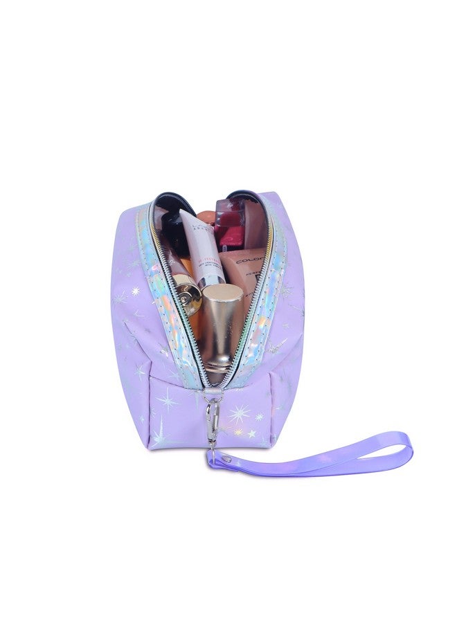 NFI essentials Makeup Pouch Cosmetic Pouch Vanity Case Jewellery Pouch Stationery Pencil Case Travel Organiser Travel Pouch Bag with Detachable Handle - Image 5