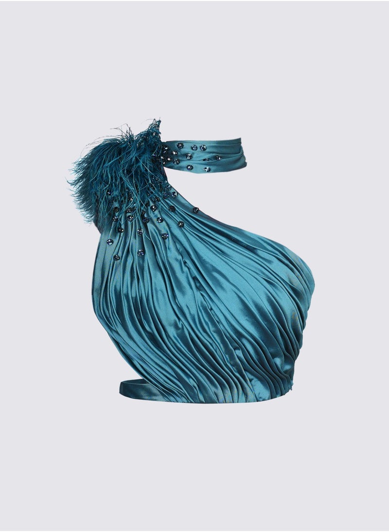 NIVA FASHION HOUSE Luxe - Drape Crop Top  - Image 1