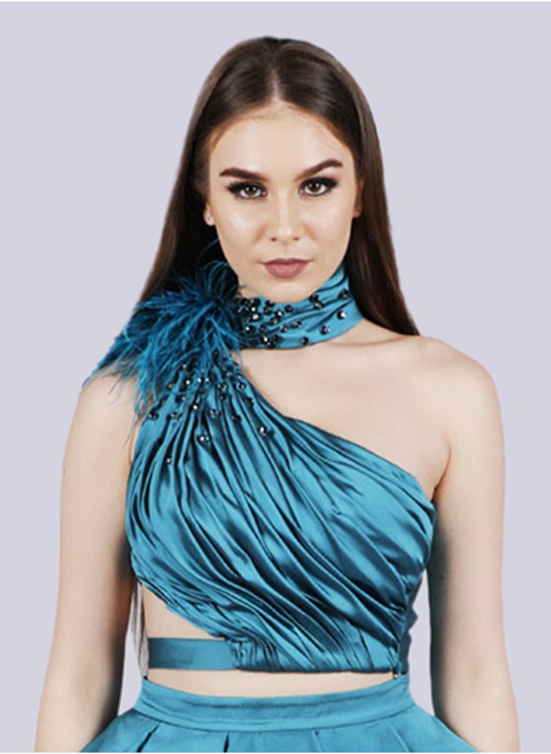 NIVA FASHION HOUSE Luxe - Drape Crop Top  - Image 3