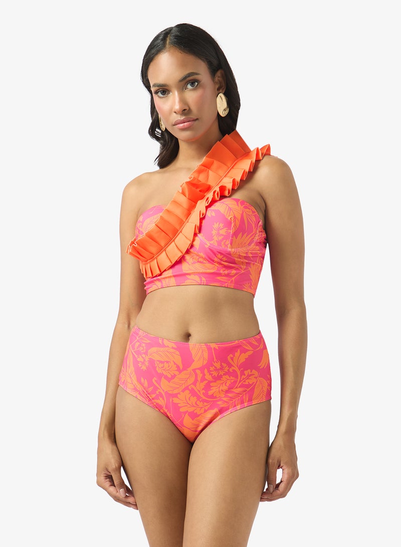 ELLA Printed One Shoulder Bikini Set - Image 1