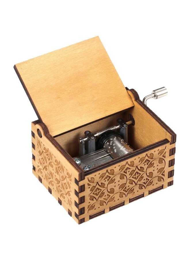 NIBEMINENT Zelda Themed Wooden Musical Box Brown/Silver 65x50x39millimeter  - Image 1