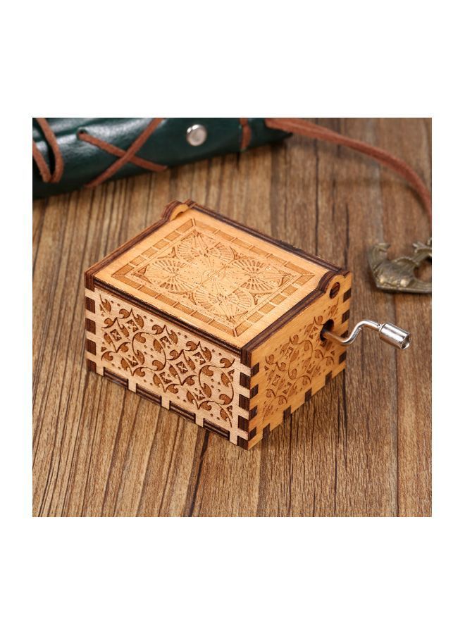 NIBEMINENT Zelda Themed Wooden Musical Box Brown/Silver 65x50x39millimeter  - Image 3
