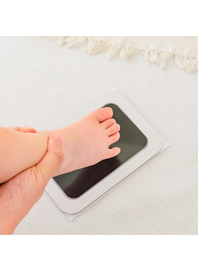 Calculs Calculs Ink Pad for Babies Hand & Footprint Keepsakes for Baby's First Year - Newborns, Dogs Paw, Cats, Pets Memory Makers Print (Black Ink & White Card, Medium) - Image 2