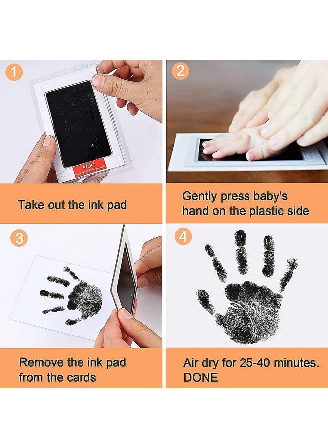 Calculs Calculs Ink Pad for Babies Hand & Footprint Keepsakes for Baby's First Year - Newborns, Dogs Paw, Cats, Pets Memory Makers Print (Black Ink & White Card, Medium) - Image 5