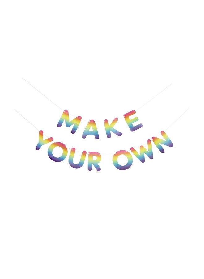 Merrilulu - Make Your Own Banner in Rainbow | Letter Banner for Rainbow Themed Parties | Custom Say Anything Banner - Image 1