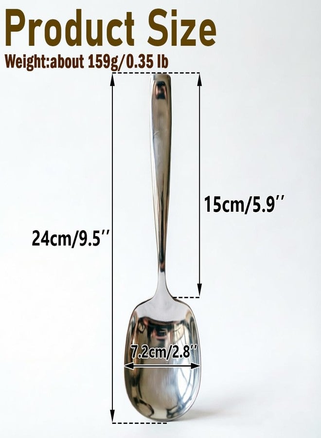 Txhlyx Large Serving Spoon Set of 1 – Heavy Duty 316L Stainless Steel Serving Spoon for Buffet – Dishwasher Safe, 9.5 Inch - Image 3