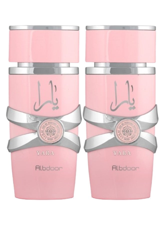 جيني كوليكشن 2 قطع عطر يارا وردي 100مل - Image 1