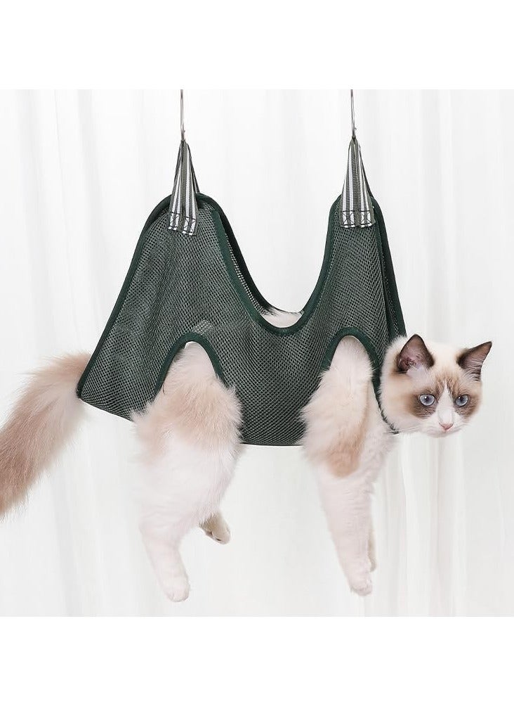 RATSAW 8Pcs Pet Dog Cat Grooming Hammock Harness Cat Bathing Bag, with Dog Nail Clippers Adjustable Anti bite and Anti Scratch Cat Shower Mesh Grooming Bag for Pet Dogs and Cats - Image 5