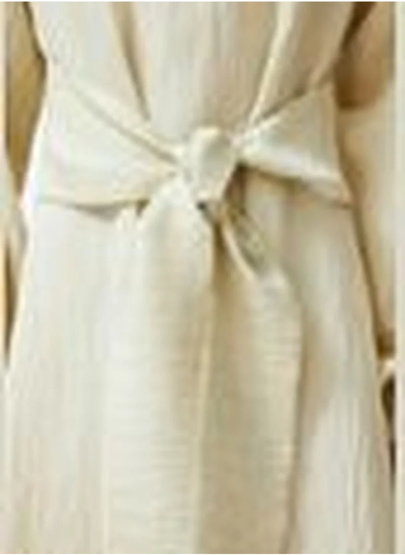 trendyol Beige Unlined Plain Woven