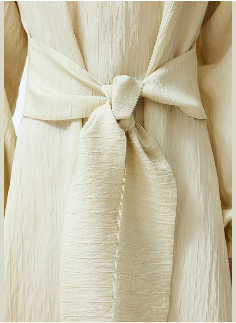 trendyol Beige Unlined Plain Woven