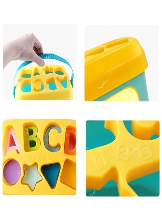 HighRoof Building Blocks for Kids,Smart Activity Fun and Learning Assemble Blocks Best Gift Toy Block Game for Kids/Boys/Children (Geometric) (Shape Bucket) - Image 4