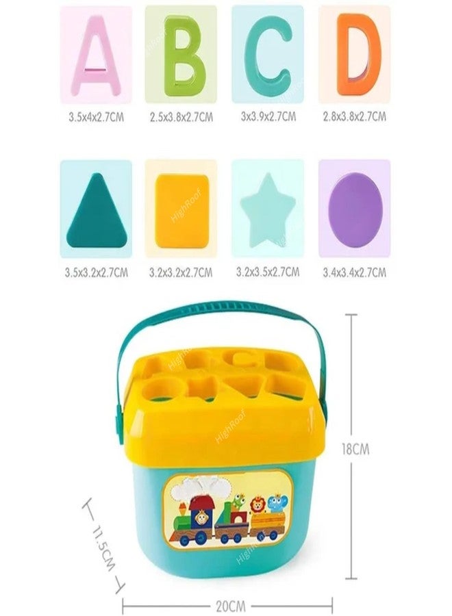 HighRoof Building Blocks for Kids,Smart Activity Fun and Learning Assemble Blocks Best Gift Toy Block Game for Kids/Boys/Children (Geometric) (Shape Bucket) - Image 3