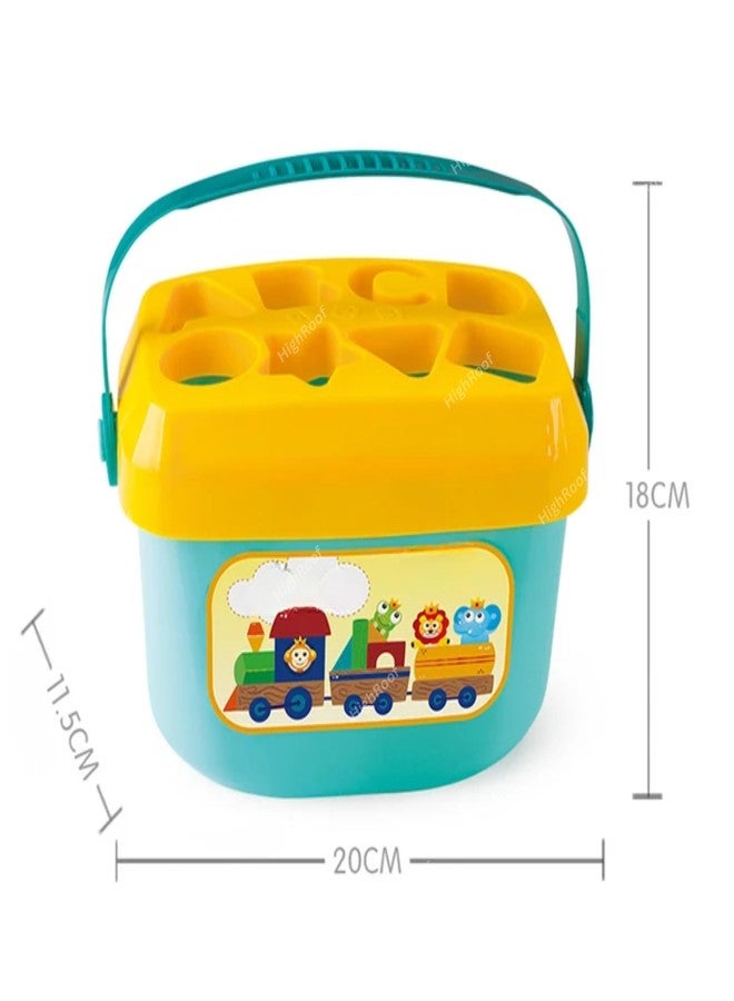 HighRoof Building Blocks for Kids,Smart Activity Fun and Learning Assemble Blocks Best Gift Toy Block Game for Kids/Boys/Children (Geometric) (Shape Bucket) - Image 5