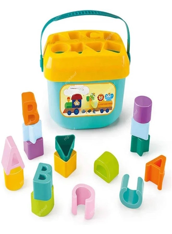 HighRoof Building Blocks for Kids,Smart Activity Fun and Learning Assemble Blocks Best Gift Toy Block Game for Kids/Boys/Children (Geometric) (Shape Bucket) - Image 2