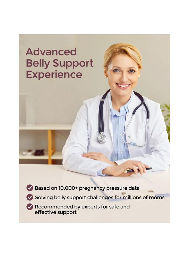 Pregnancy Belly Band, Support Maternity Belly Band, Invisible Pregnancy Belt for Back, Abdomen, Waist (Black, L) - Image 5