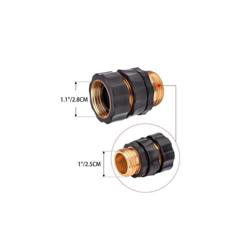 SOLARAE Garden Hose Quick Connect,  3/4 Inch Quick Disconnect Water Hose Fittings Connector Garden Hose Quick Connector Water Hose Fitting Male and Female Quick Release Hose Attachment (5 Set 10PCS) - Image 2