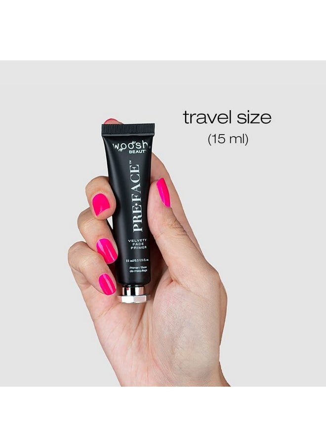 Woosh - Beauty Pre•Face Primer Hydrating & Long Lasting Vegan Pore Minimizer Grips Your Makeup (Travel 15 Ml) - Image 1
