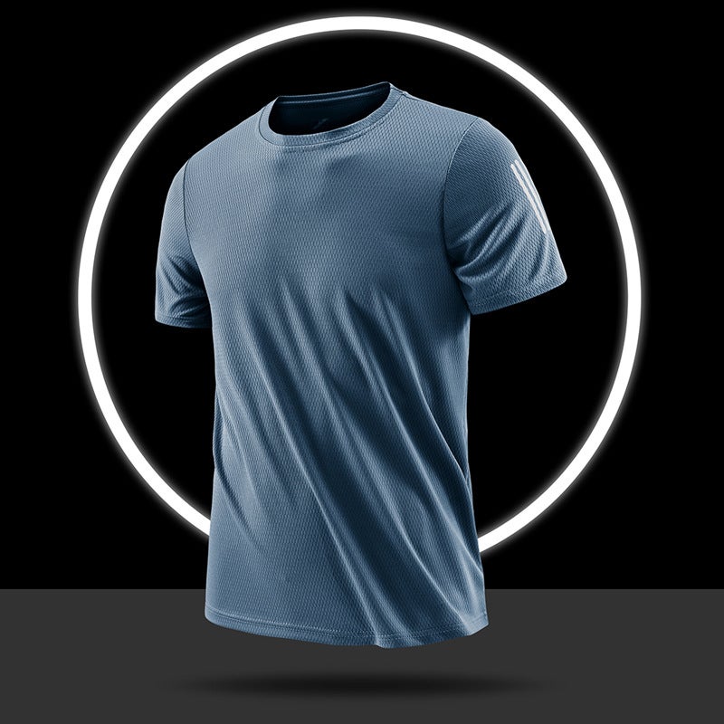 Summer Outdoor Plus size quick-drying short-sleeved T-shirt men''s quick-drying clothes sports T-shirt Group LOGO printing - Image 2