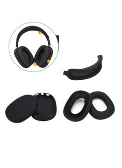 Compatible with Overhead Cover Earcup Cover, For AirPods Max Soft Silicone Anti-Scratch Protective, Full Cover Headband Skin Cover Ear Pad Case Cover Set for AirPods Max Accessories, black