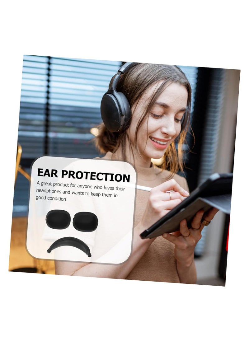 Bukela - Compatible with Overhead Cover Earcup Cover, For AirPods Max Soft Silicone Anti-Scratch Protective, Full Cover Headband Skin Cover Ear Pad Case Cover Set for AirPods Max Accessories, black - Image 1