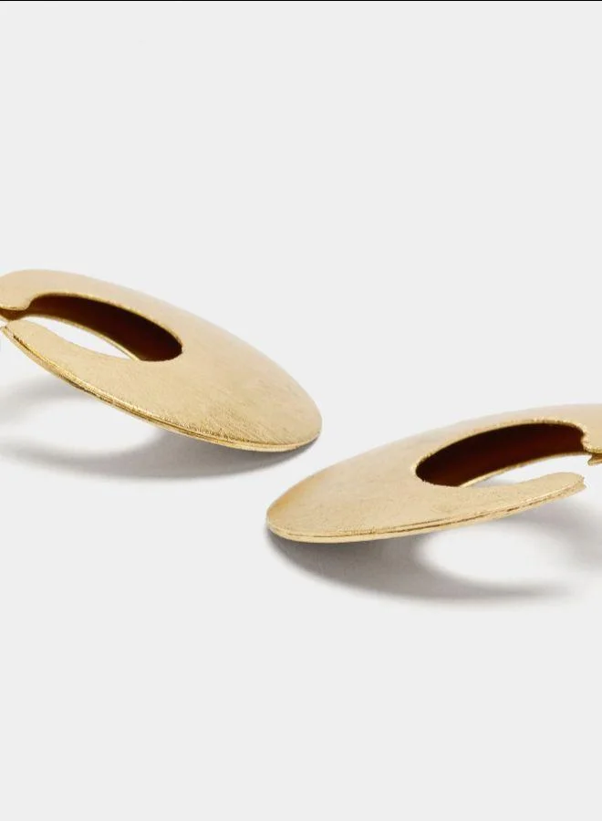 PARFOIS Gold Maxi hoop earrings for Women | Best Price UAE