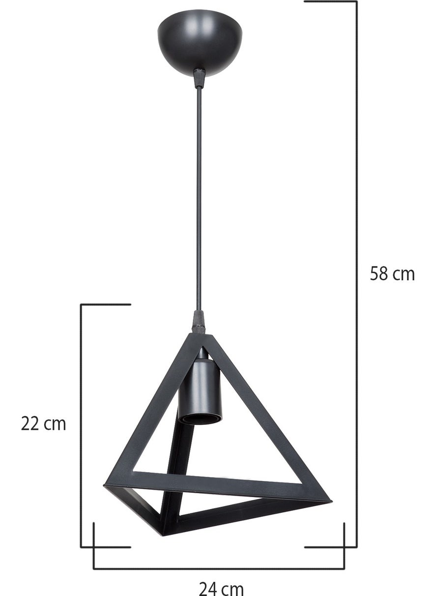 Ag Light Design - Black Pendant Chandelier Living Room Kitchen Hallway Bedroom Lamp - Image 1