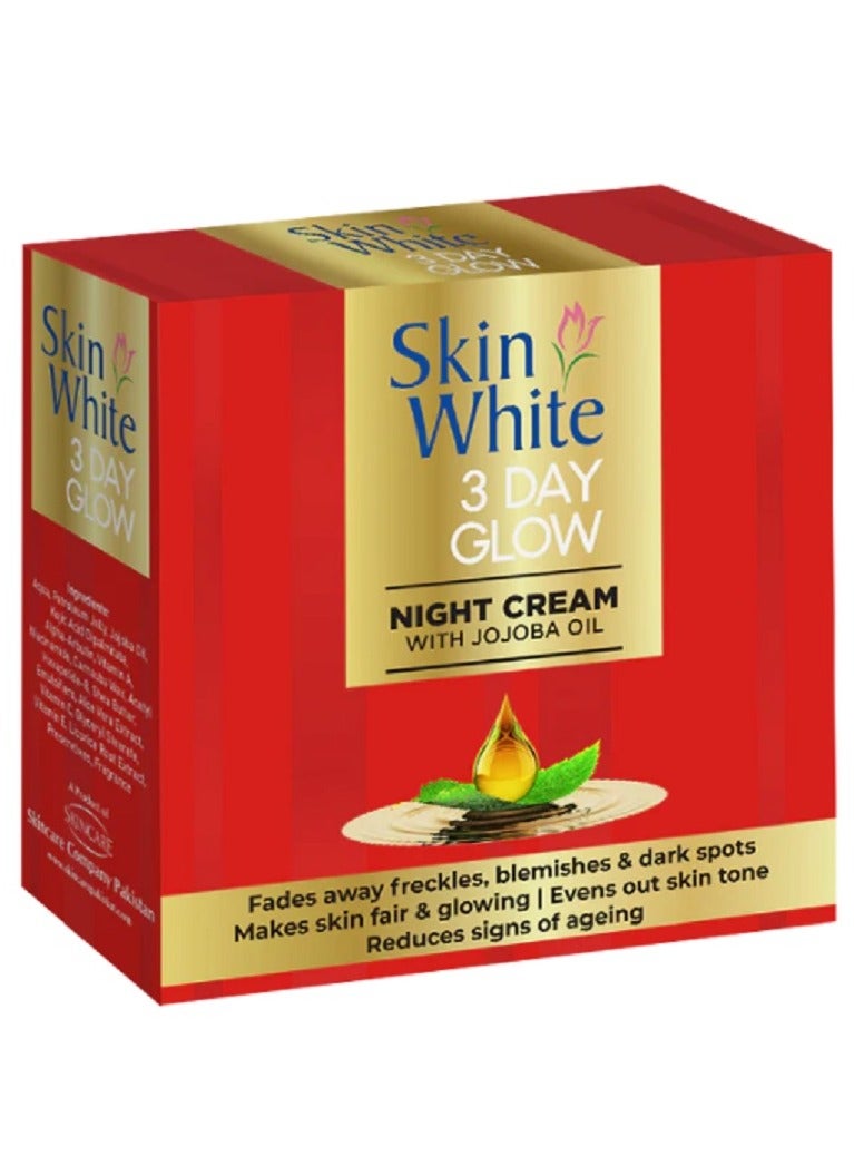 skin white 3 Day Glow Night Cream With Jojopa Oil 20 gm