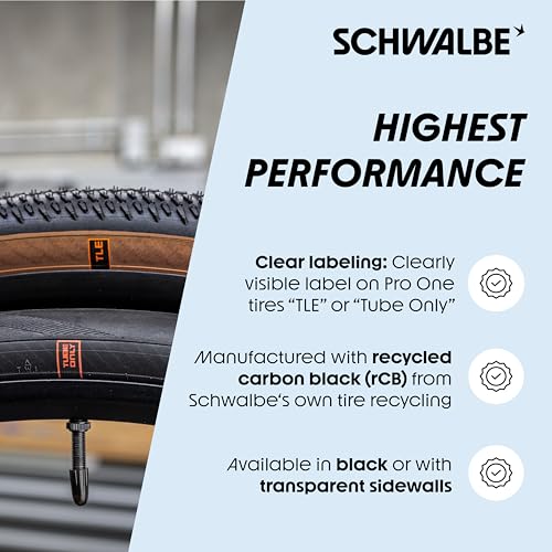Schwalbe Pro One TLE Road Bike Tire – Tubeless Easy Tire with V-Guard Puncture Protection – Super Race Carcass – Addix Race Compound - Image 4