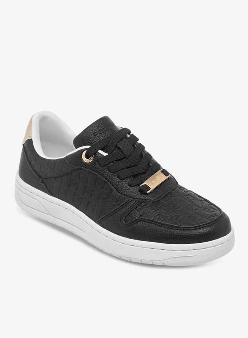 بابريكا سنيكرز نسائي بنقش المونوغرام وإغلاق برباط