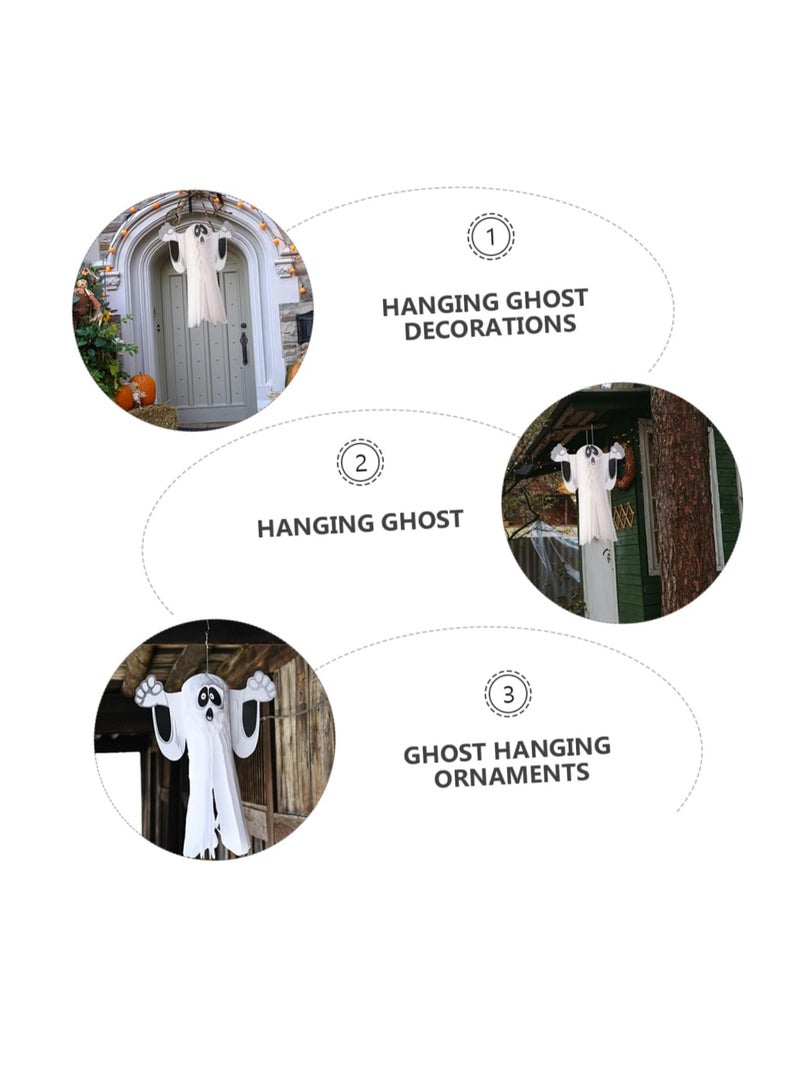 Halloween Party Props 2pcs Horror Hanging Ghosts 3d Paper Ghost Ornaments Realistic Halloween Decorations - Image 3