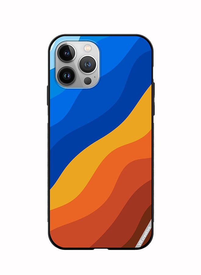 VR CREATIVE Protective Case Cover For Apple iPhone 12 Pro Max Multicolor Waves Design  - Image 1