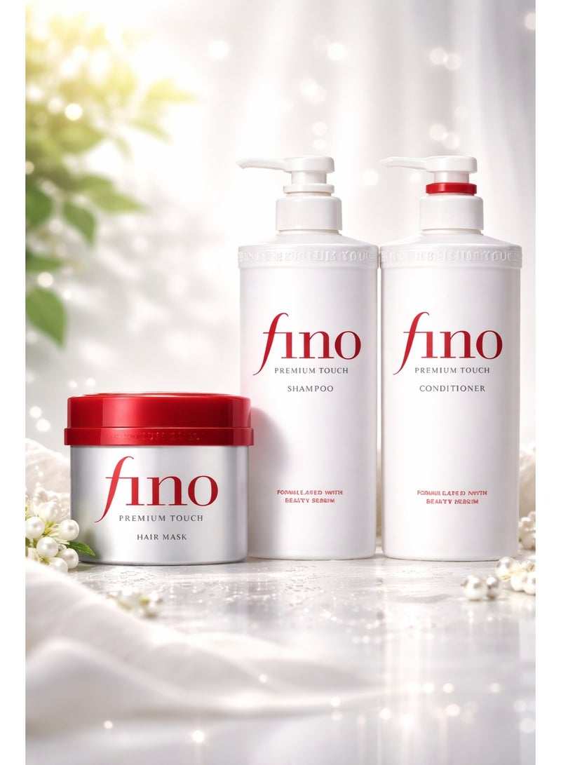 Shiseido Fino Premium Touch Moist Shampoo 550 ml & Conditioner 550 ml & treatment mask 230 gm - Image 2