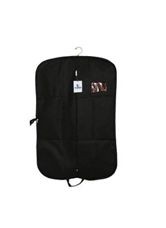 Kuber Industries Kuber Industries Suit covers with zip for Men, Women|foldable Blazer cover|Cloth Organizer for Wardrobe|Transparent Window & Premium Zipper|Pack of 6 (Black)  - Image 2