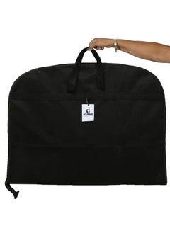 Kuber Industries Kuber Industries Suit covers with zip for Men, Women|foldable Blazer cover|Cloth Organizer for Wardrobe|Transparent Window & Premium Zipper|Pack of 6 (Black)  - Image 3