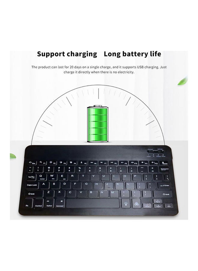 Flash Hawk Wireless Bluetooth Keyboard for Mac/IOS, Android and Windows Tablet Black - Image 3