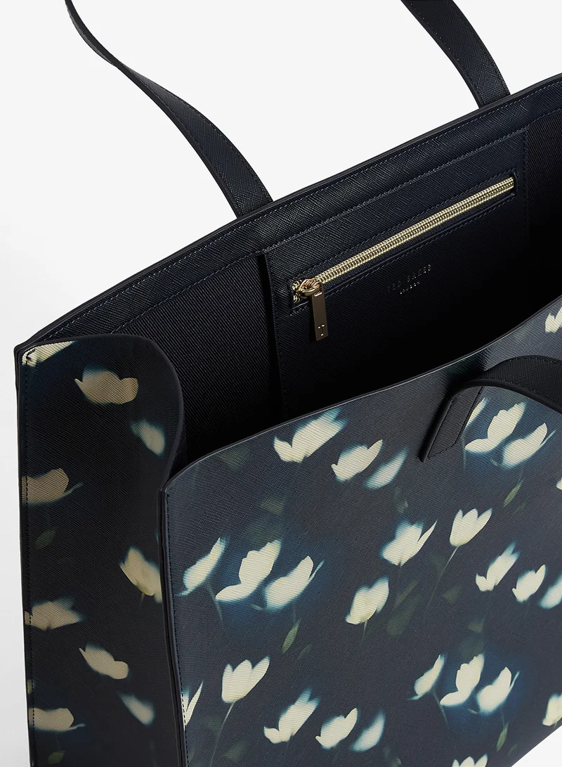 تيد بيكر حقيبة أيقونة بطبعة زهرة التوليب كبيرة جدًا