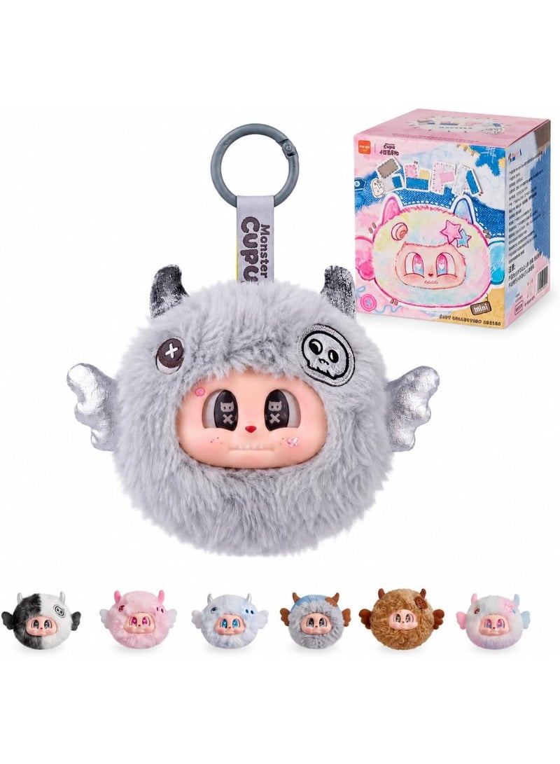 بوب جوي صندوق أعمى منفوش POP JOY Monster Cupa مع سلسلة مفاتيح (صندوق واحد عشوائي) | يحتوي على دمية Monster Cupa منفوشة فينيل عشوائية مع سلسلة مفاتيح، مثالية للتجميع والعرض أو الإهداء - Image 1