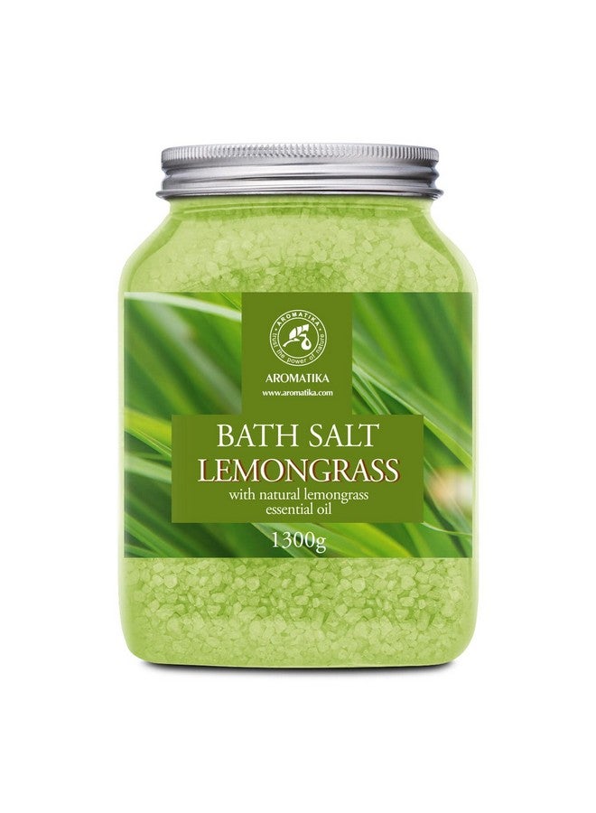 Aromatika Bath Salts Wnatural Essential Lemongrass Oil 46 Oz (1300G)Sea Salt Bath For Good Sleepbathingbody Carewellnessbeautyrelaxationaromatherapyspabath Supplement - Image 1