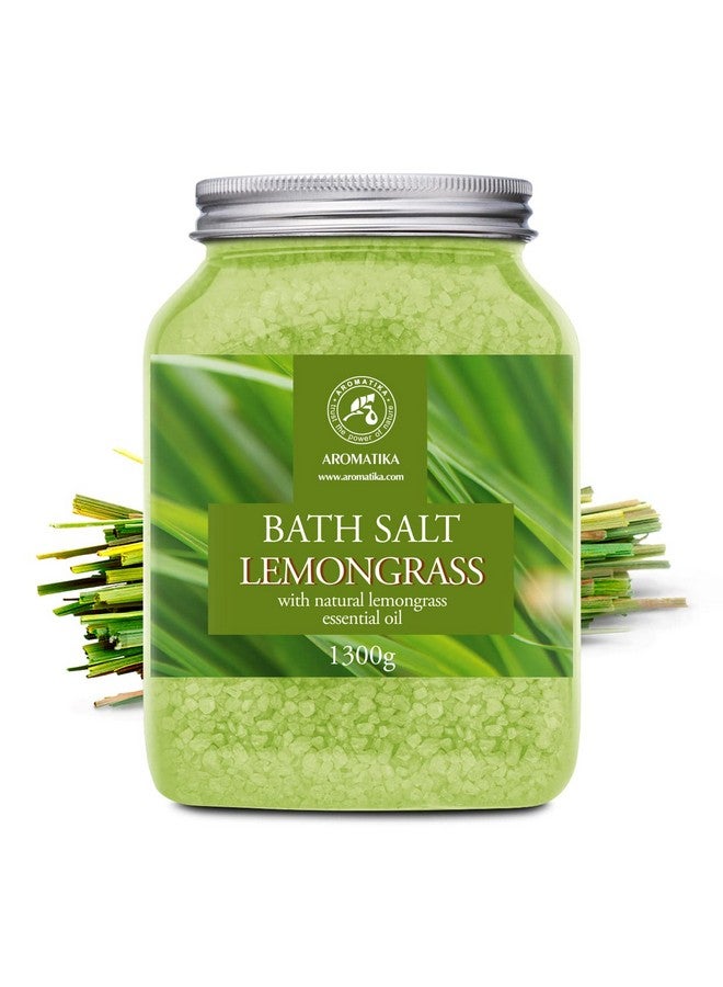Aromatika Bath Salts Wnatural Essential Lemongrass Oil 46 Oz (1300G)Sea Salt Bath For Good Sleepbathingbody Carewellnessbeautyrelaxationaromatherapyspabath Supplement - Image 2