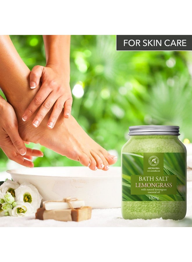 Aromatika Bath Salts Wnatural Essential Lemongrass Oil 46 Oz (1300G)Sea Salt Bath For Good Sleepbathingbody Carewellnessbeautyrelaxationaromatherapyspabath Supplement - Image 5